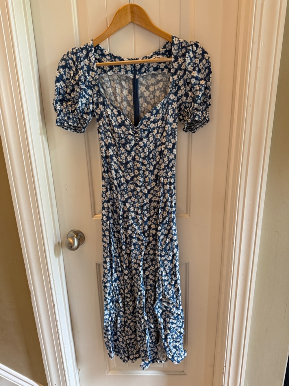 Reformation blue and white floral dress